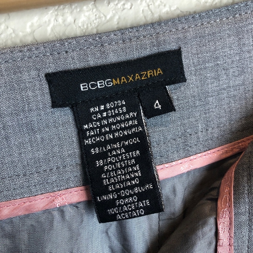 BCBGMaxAzria heather gray wool pencil skirt size 4‎ - Picture 7 of 8